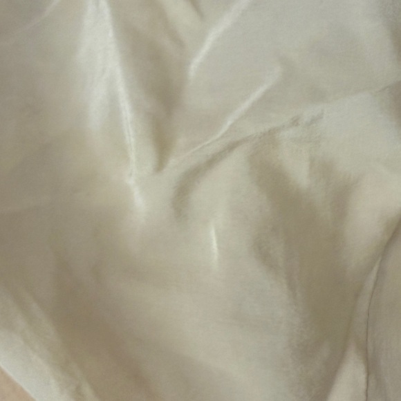 Balenciaga Vinyage Silk Short Sleeve Button Down cream top - Picture 6 of 9